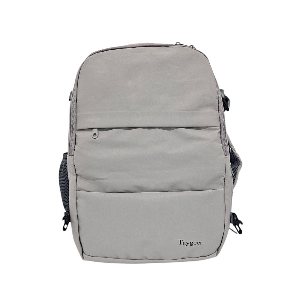 Gray Structured Backpack With Modern Design - image 1